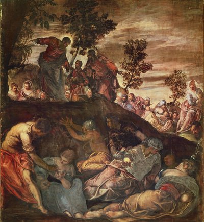 La Multiplication des pains et des poissons, c.1575 - Jacopo Robusti Tintoretto